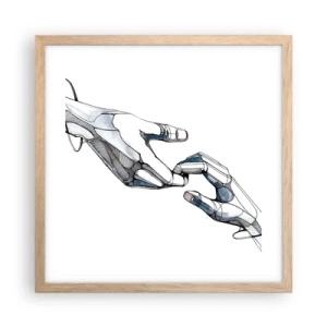 Plakát v rámu světlý dub - Dobré gesto - 40x40 cm