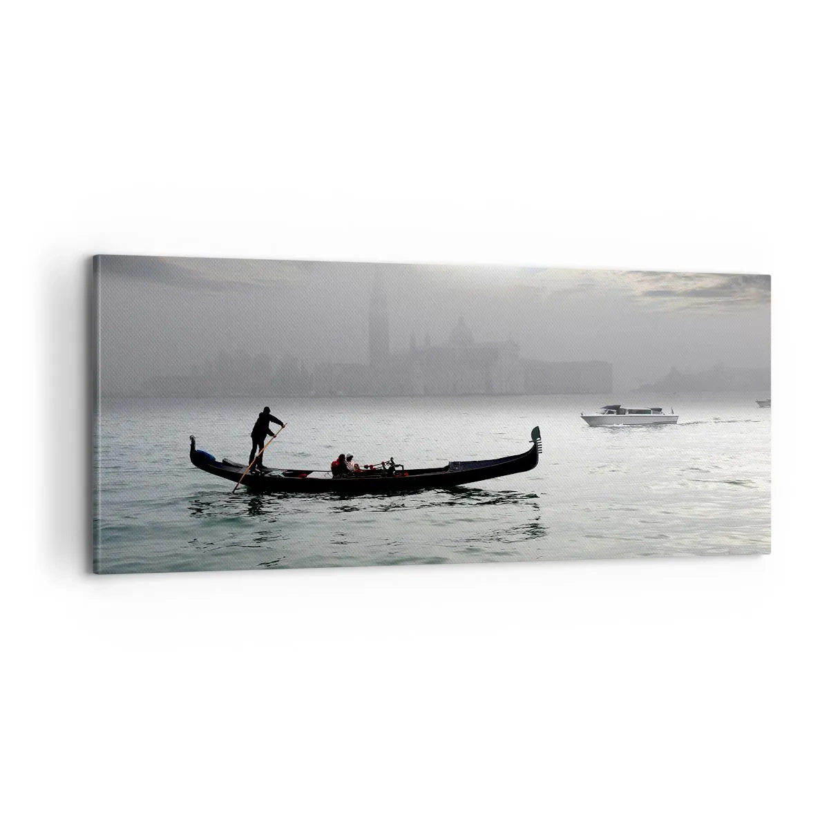 Obraz na plátně - Pohádkové město z vody a mlhy - 100x40 cm