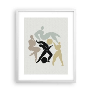 Plakát v bílém rámu - Pohyb pro zdraví a krásu - 40x50 cm