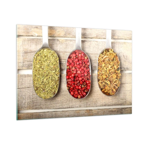 Obraz na skle - Kuchyňská magie - 100x70 cm