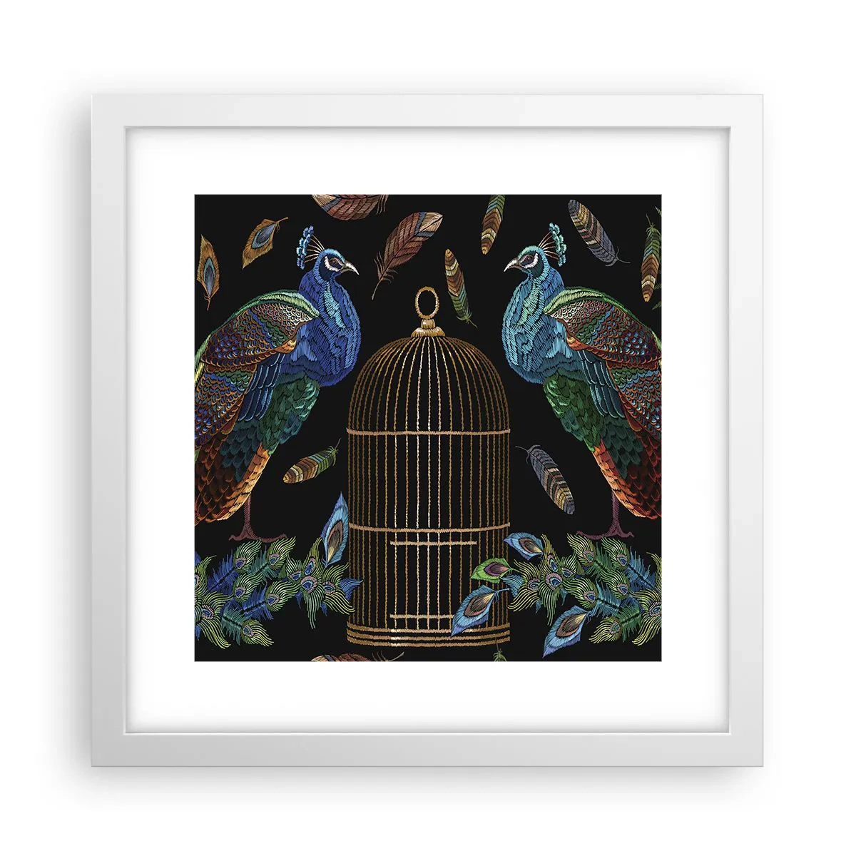 Plakát v bílém rámu - V královském rouchu - 30x30 cm