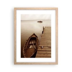 Plakát v rámu světlý dub - Velký klid - 30x40 cm