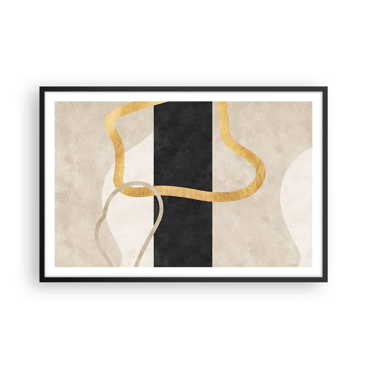 Plakát v černém rámu - Tvary ve smyčce - 91x61 cm