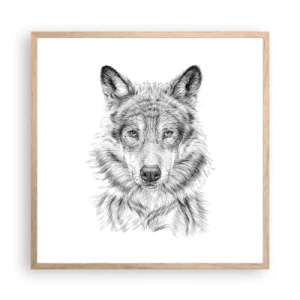 Plakát v rámu světlý dub - Rozený vůdce - 60x60 cm
