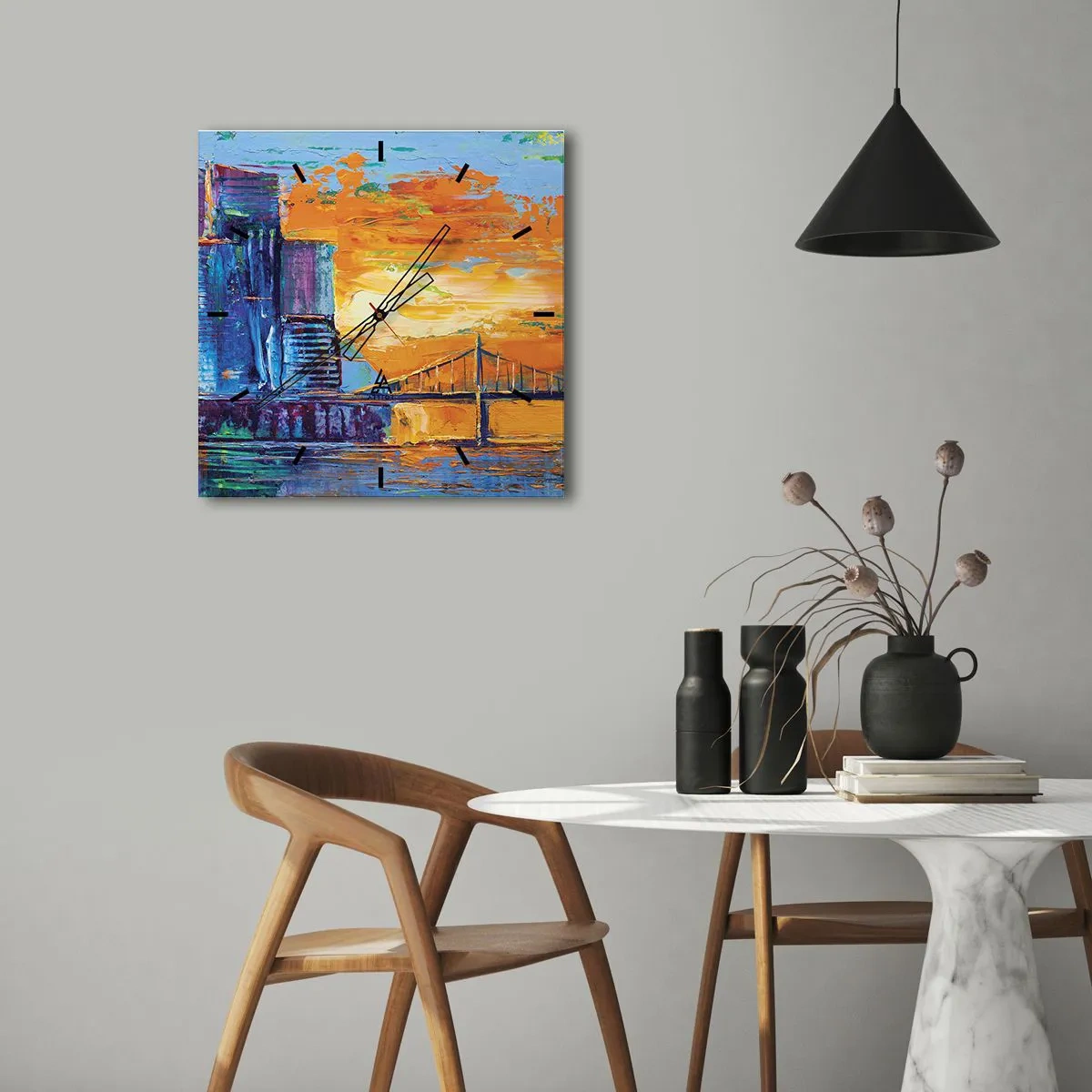 Nástěnné hodiny - Kultura a příroda - 30x30 cm
