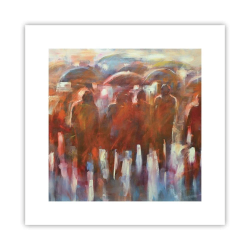 Plakát - Rovnocenní v dešti a mlze - 30x30 cm