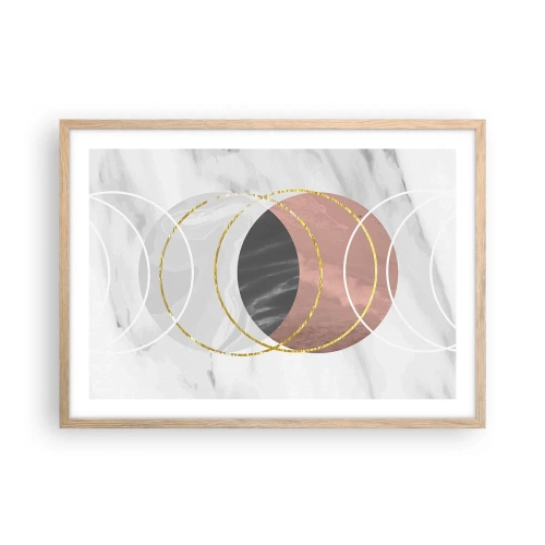 Plakát v rámu světlý dub - Hudba sfér - 70x50 cm
