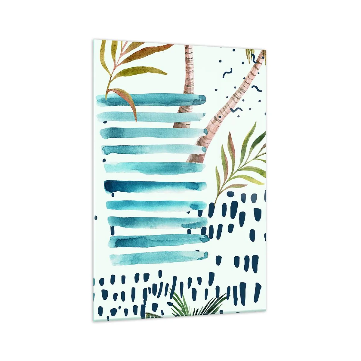 Obraz na skle - Prázdniny pod palmami - 70x100 cm