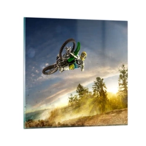 Obraz na skle - Zapni emoce! - 50x50 cm