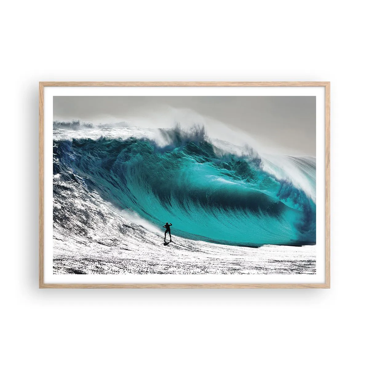 Plakát v rámu světlý dub - Výzva přijata - 100x70 cm