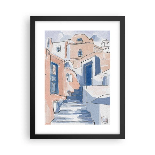 Plakát v černém rámu - Exotické město - 30x40 cm