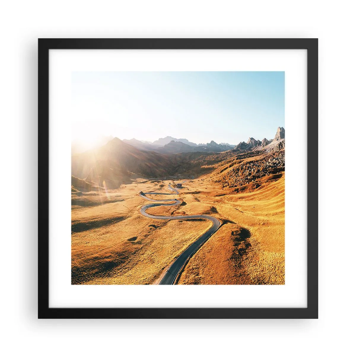 Plakát v černém rámu - Ve zlatém údolí - 40x40 cm