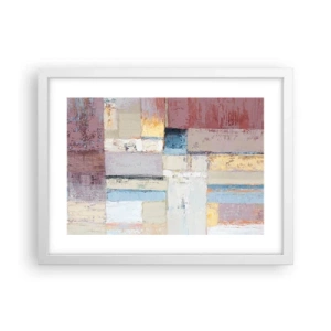 Plakát v bílém rámu - Klid geometrie - 40x30 cm