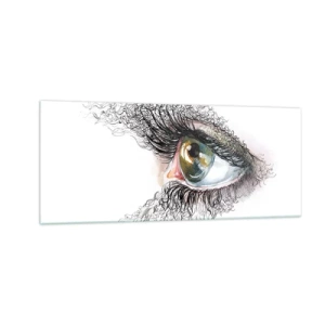 Obraz na skle - Podívej se přímo do duše - 100x40 cm