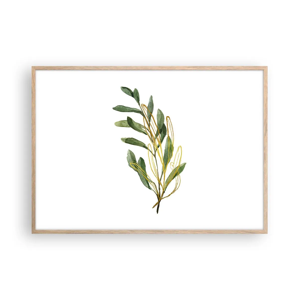 Plakát v rámu světlý dub - Vše, co je dobré - 100x70 cm