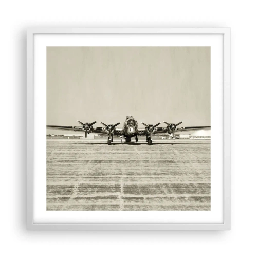 Plakát v bílém rámu - Jako vždy připraven - 50x50 cm