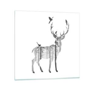 Obraz na skle - Dobrý duch lesa - 50x50 cm