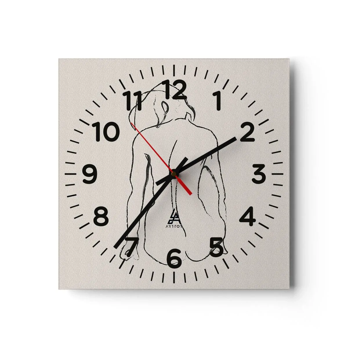 Nástěnné hodiny - Dívčí akt - 30x30 cm