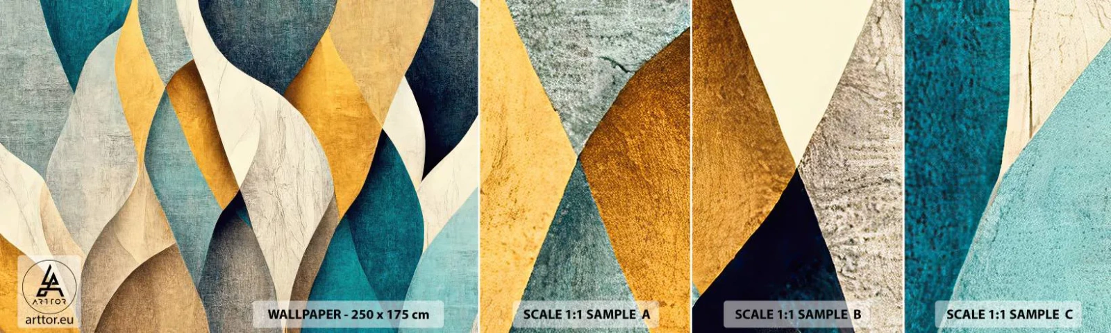 Vzor Fototapety Samolepicí Deluxe Sticker - Rytmus a vlnění - Abstrakce, Kus, Obnošené - 100x30 cm