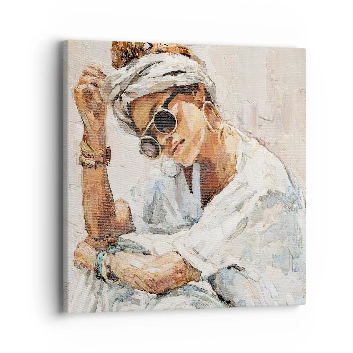 Obraz na plátně - Portrét v plném slunci - 40x40 cm
