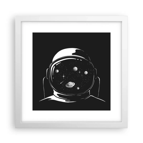 Plakát v bílém rámu - Skvělý výhled - 30x30 cm