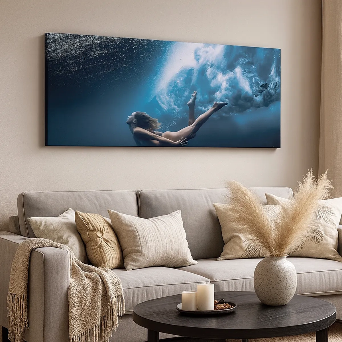 Obraz na plátně - Současná mořská panna - 30x30 cm