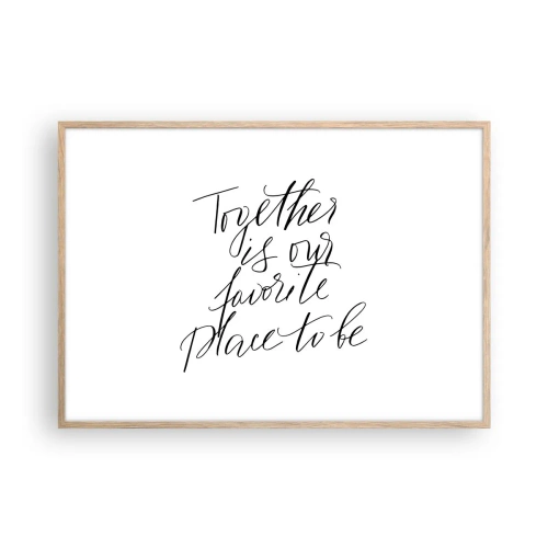 Plakát v rámu světlý dub - Cítíte to také? - 100x70 cm