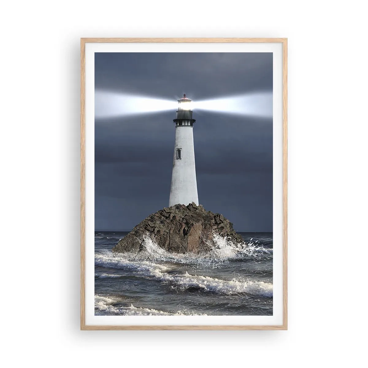 Plakát v rámu světlý dub - Zde…zde…tady! - 70x100 cm