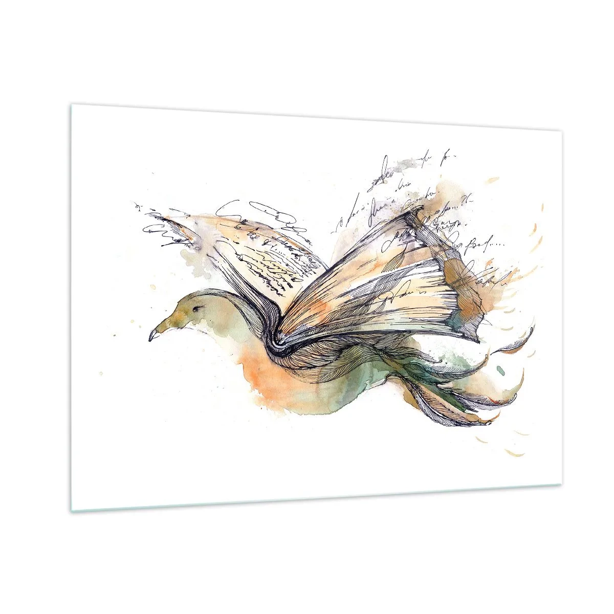 Obraz na skle - Na křídlech poezie - 100x70 cm