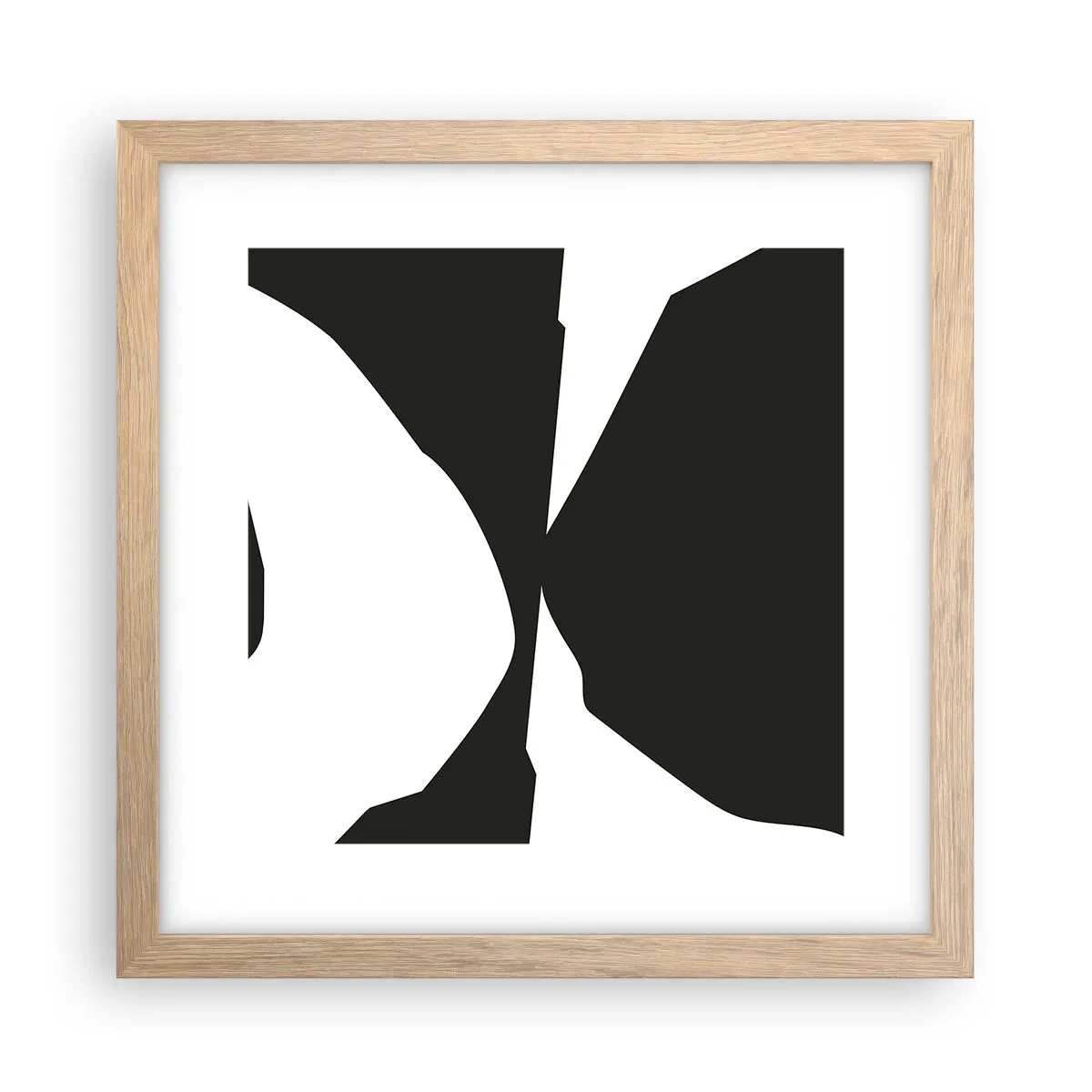 Plakát v rámu světlý dub - Positive-negative - 30x30 cm