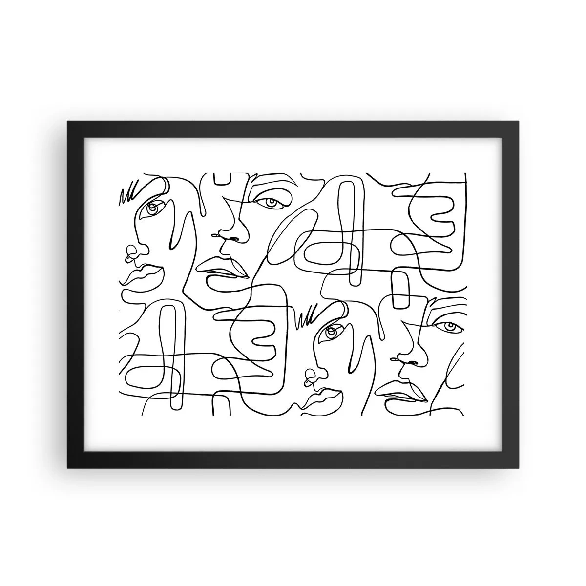 Plakát v černém rámu - Ve spletených emocích - 40x30 cm