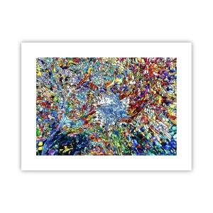 Plakát - Vitráž s kapkami - 40x30 cm