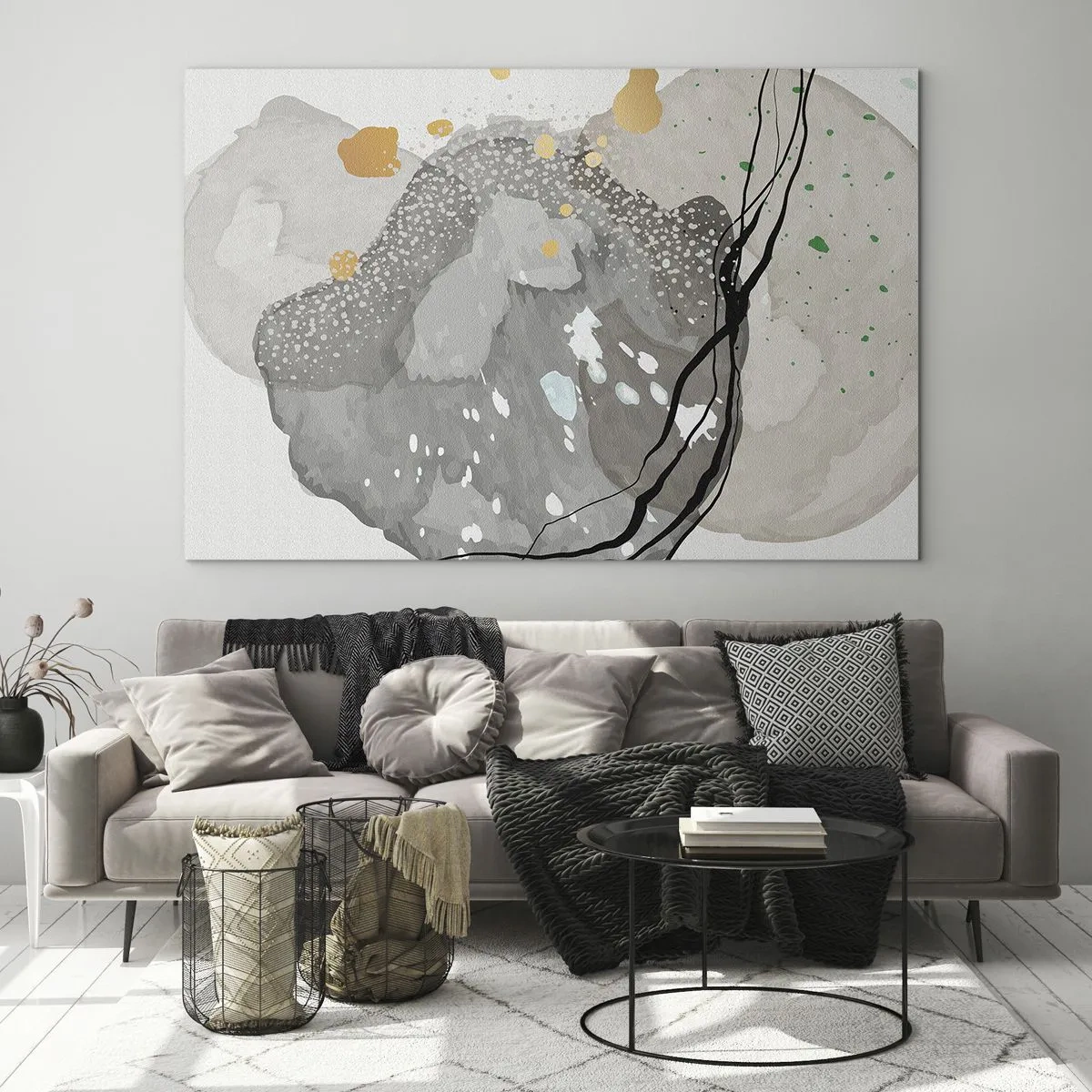 Obraz na skle - Organická kompozice - 100x70 cm