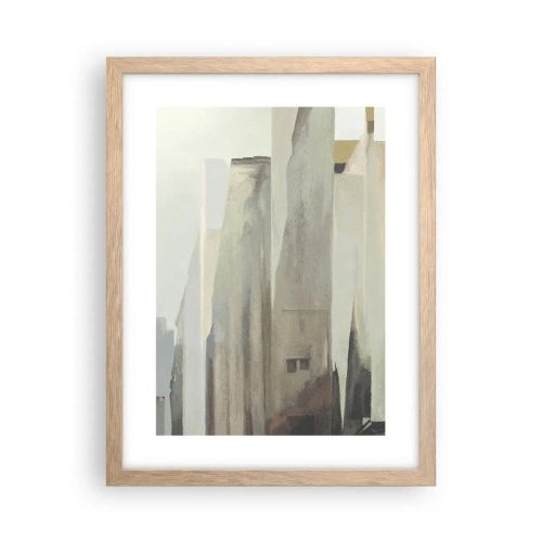 Plakát v rámu světlý dub - Sen o městě - 30x40 cm