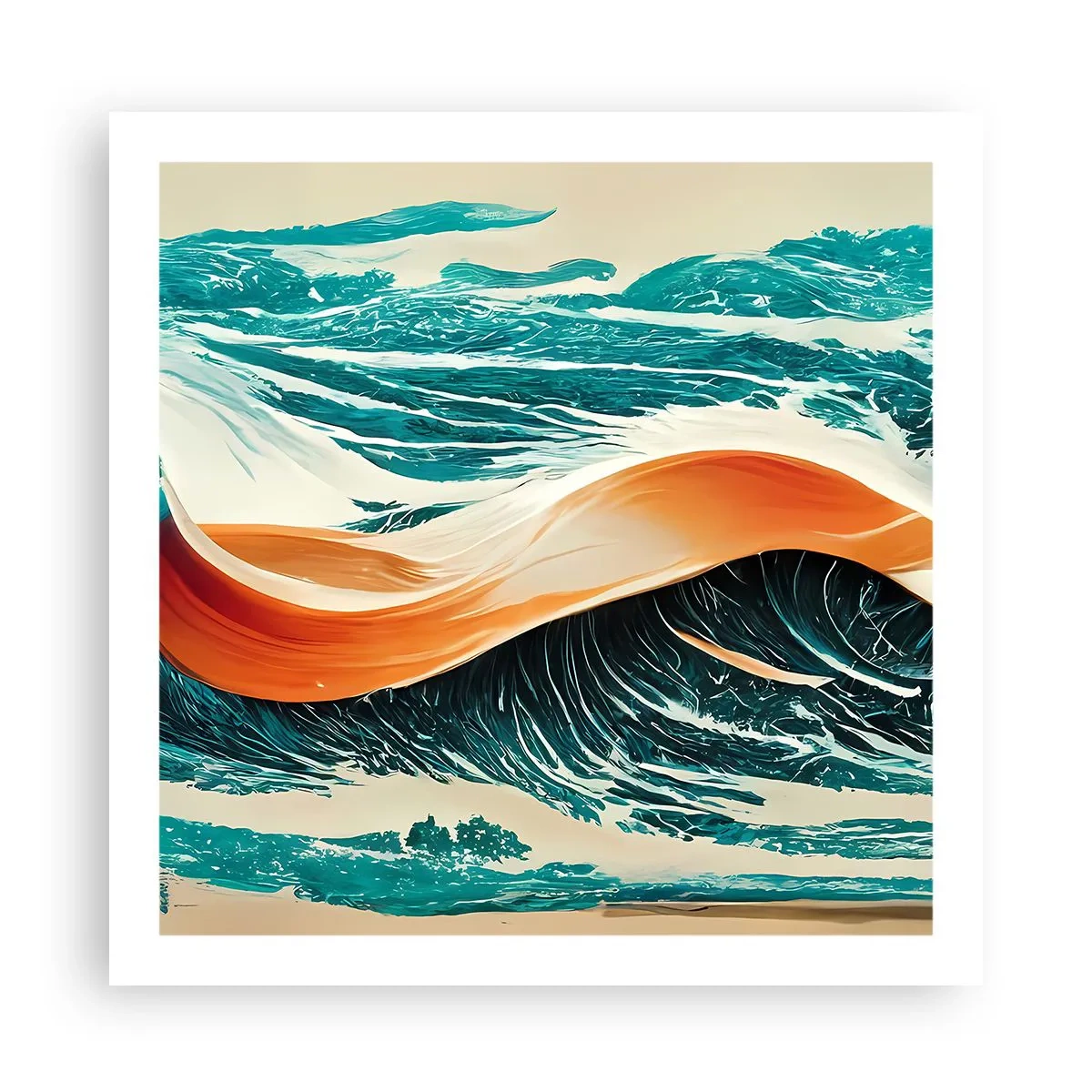 Plakát - Surfařův sen - 60x60 cm