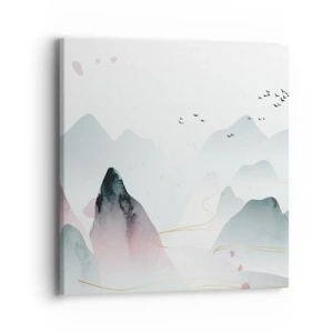 Obraz na plátně - Přes vrcholy - 40x40 cm