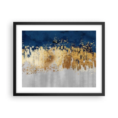 Plakát v černém rámu - Moderní kompozice s jiskrou - 50x40 cm