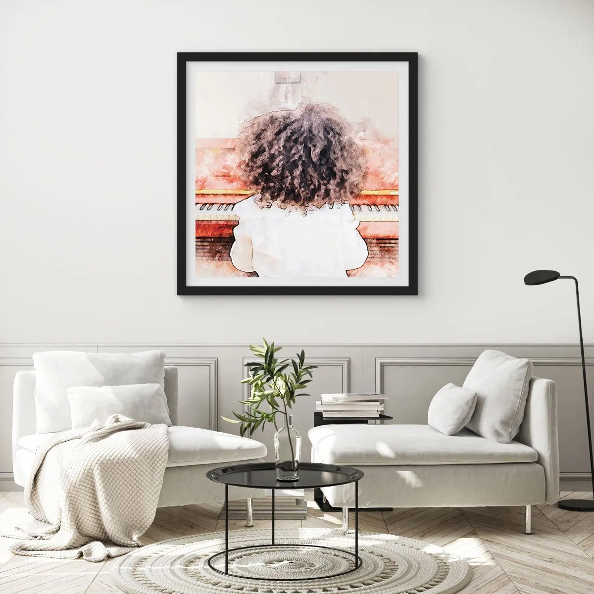 Plakát v černém rámu - V novém světě - 60x60 cm