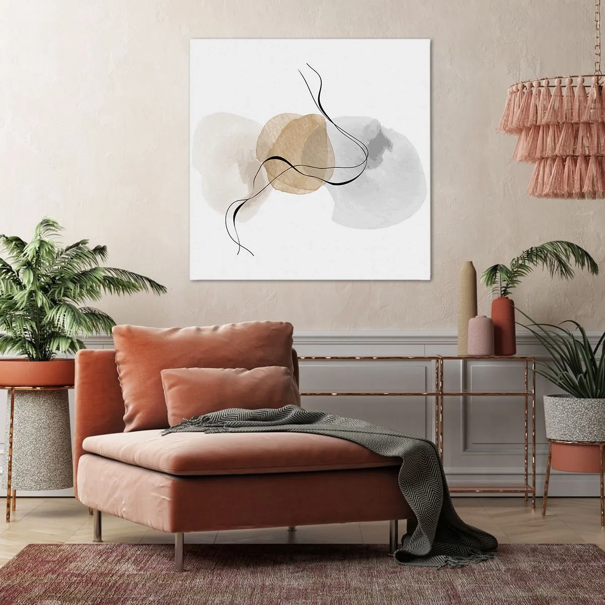 Obraz na plátně - Vzdušné korálky - 50x50 cm