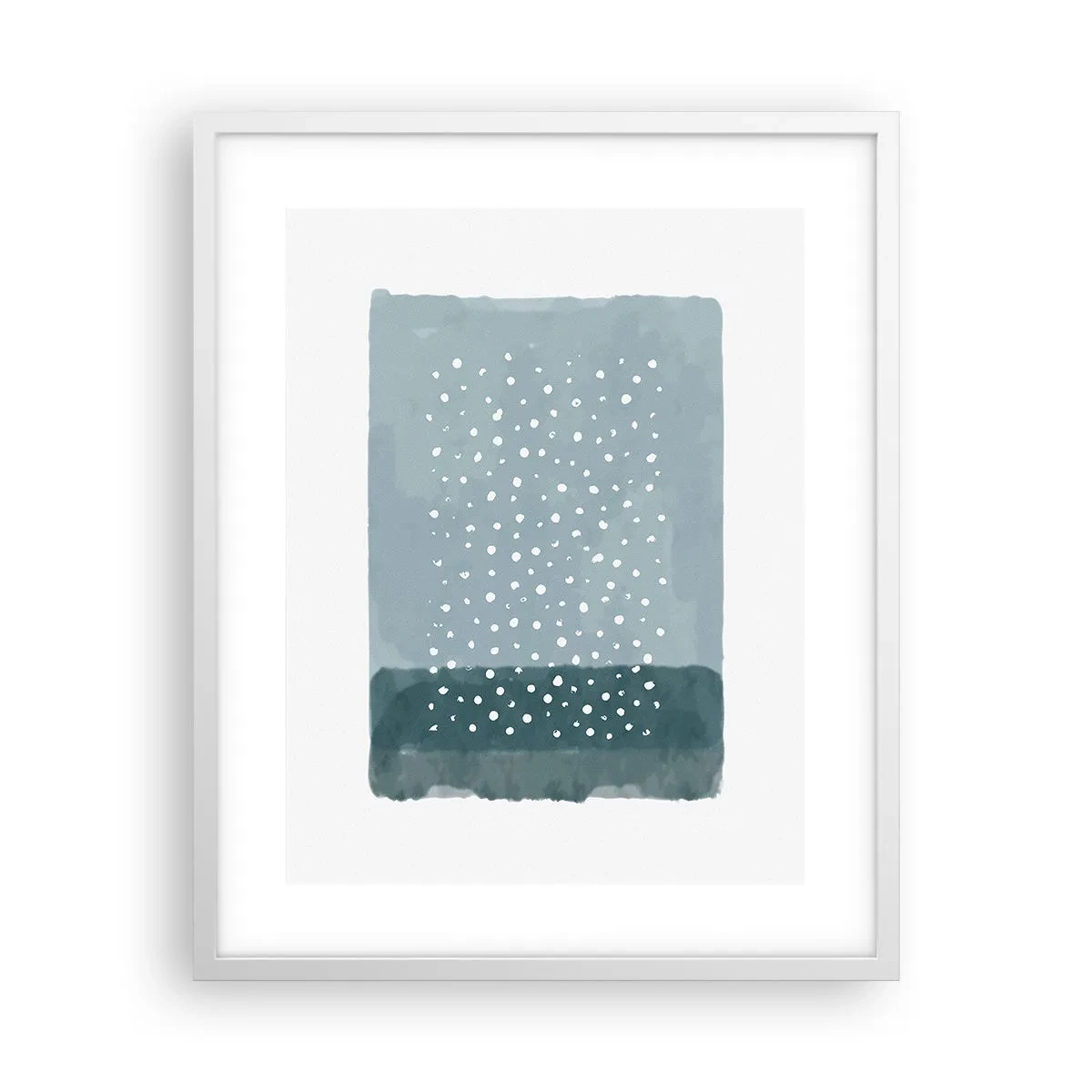 Plakát v bílém rámu - Pěstováno na modři - 40x50 cm