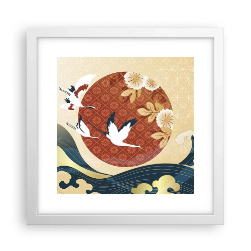 Plakát v bílém rámu - Japonská pohádka - 30x30 cm