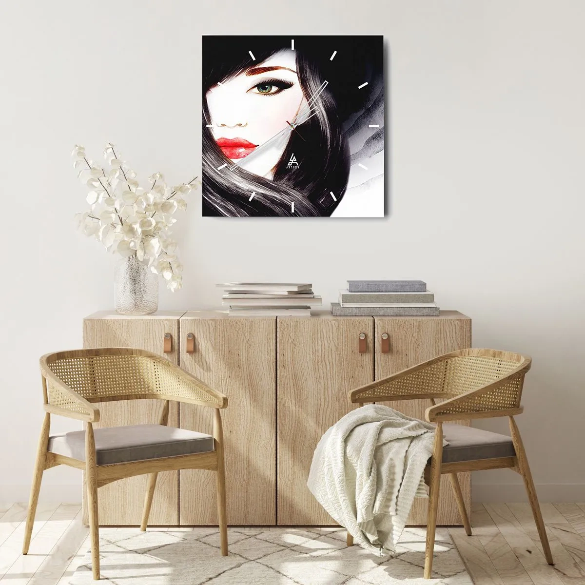 Nástěnné hodiny - Safírový pohled - 30x30 cm