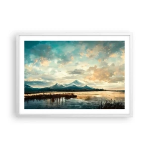 Plakát v bílém rámu - Pod ochranou nebe - 70x50 cm