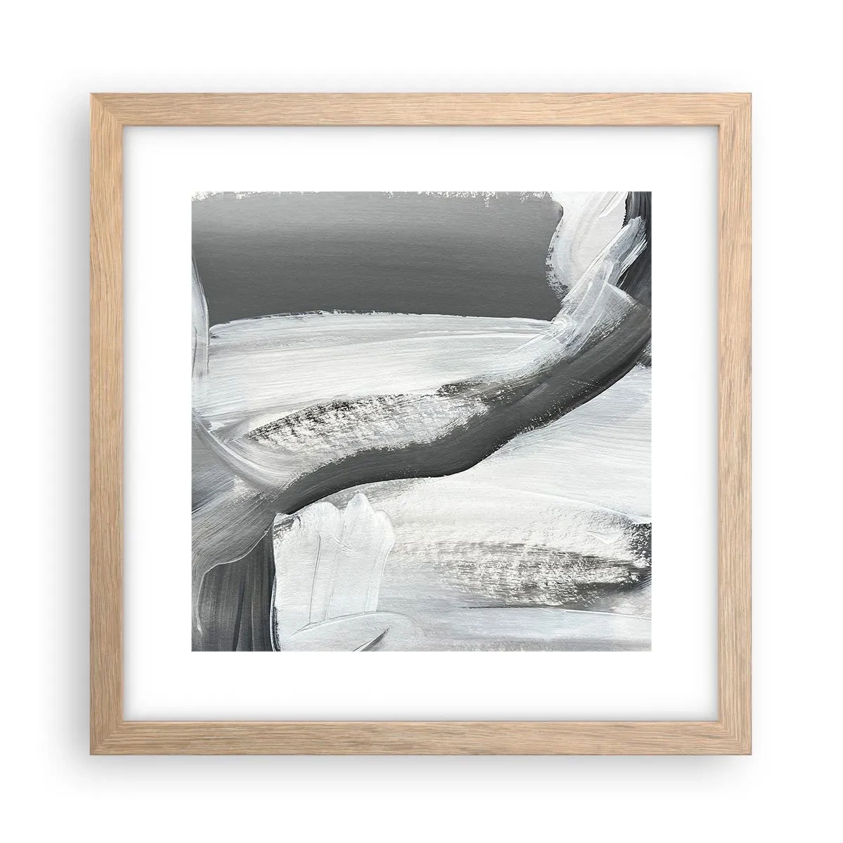 Plakát v rámu světlý dub - Pevným pohybem - 30x30 cm