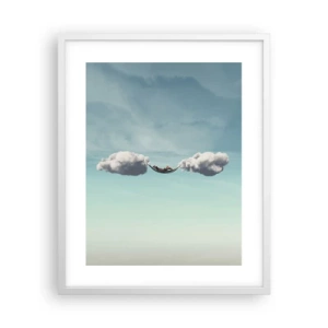 Plakát v bílém rámu - Blaženost okamžiku - 40x50 cm