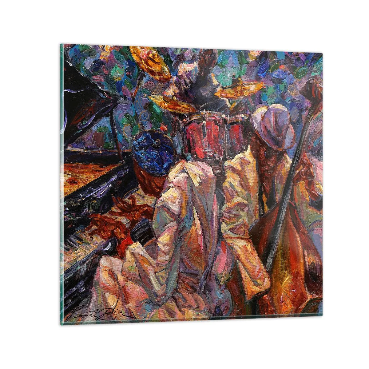 Obraz na skle - V jednom rytmu - 70x70 cm