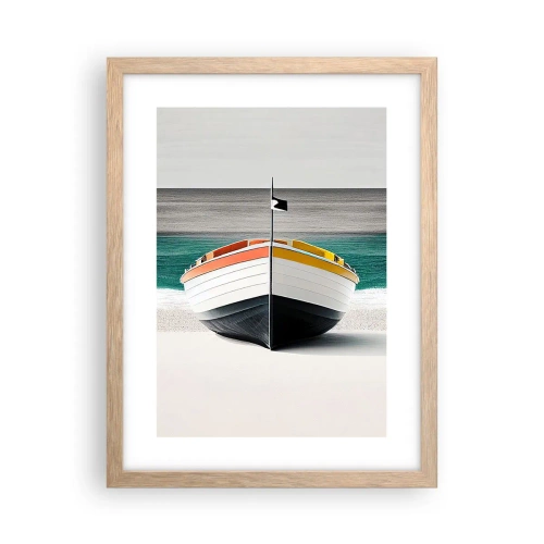 Plakát v rámu světlý dub - Na správném místě - 30x40 cm