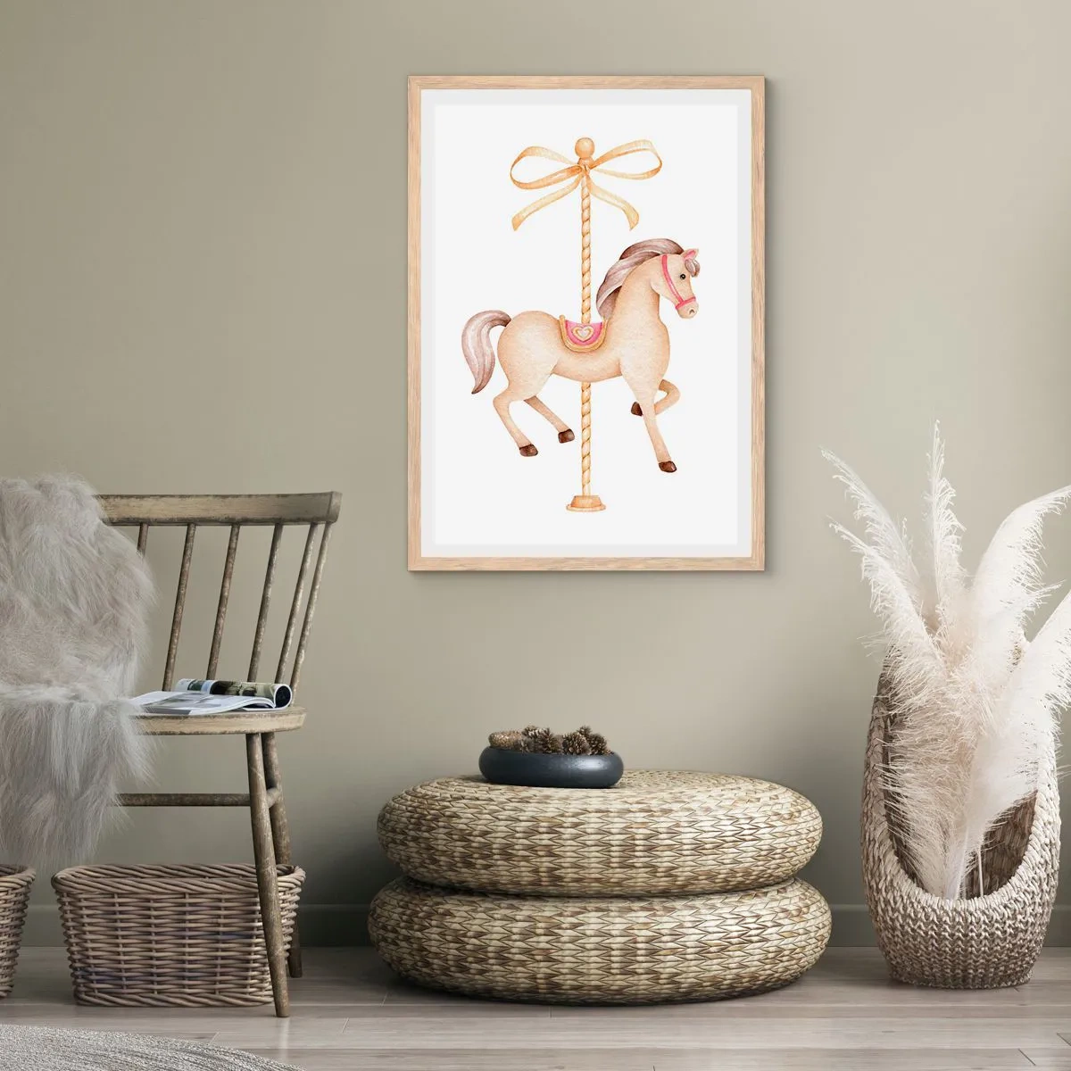 Plakát v rámu světlý dub - Elegantním klusem - 70x100 cm