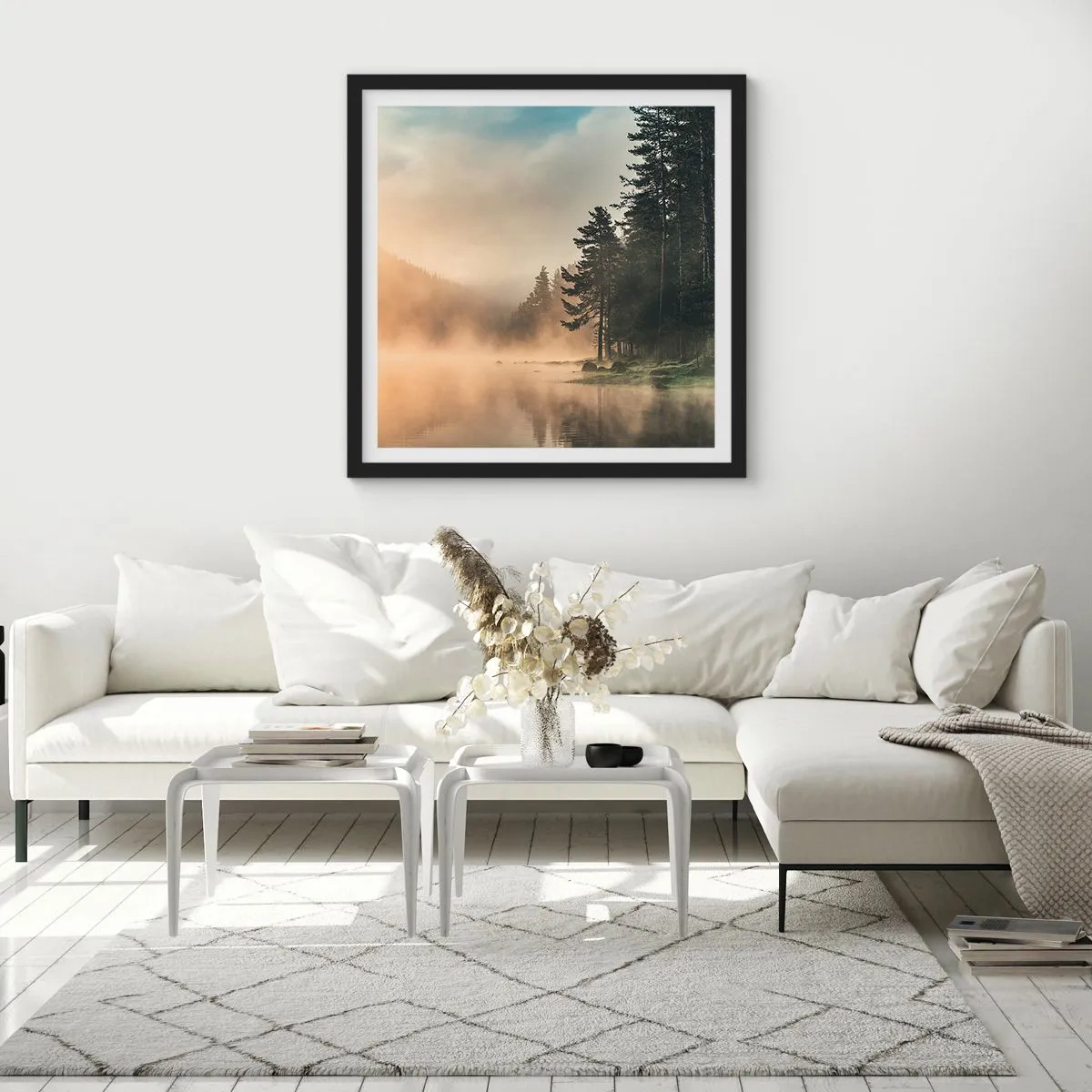 Plakát v černém rámu - Zrození dne - 40x40 cm