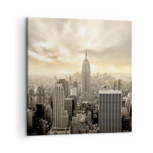 Obraz na plátně - New York utkaný z šedi - 60x60 cm